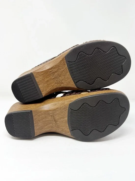 Dansko Suzy Leather Slip On Comfort Sandals Open Toe Brown Size 39 - Picture 6 of 7